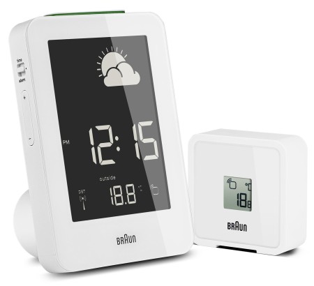 Braun - Braun BNC013 Hava İstasyonlu Dijital Masa Saati - Beyaz