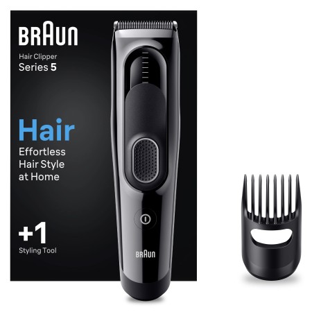 Braun - Braun Series 5 HC5310, Erkekler İçin 9 Uzunluk Ayarına Sahip Saç Kesme Makinesi 