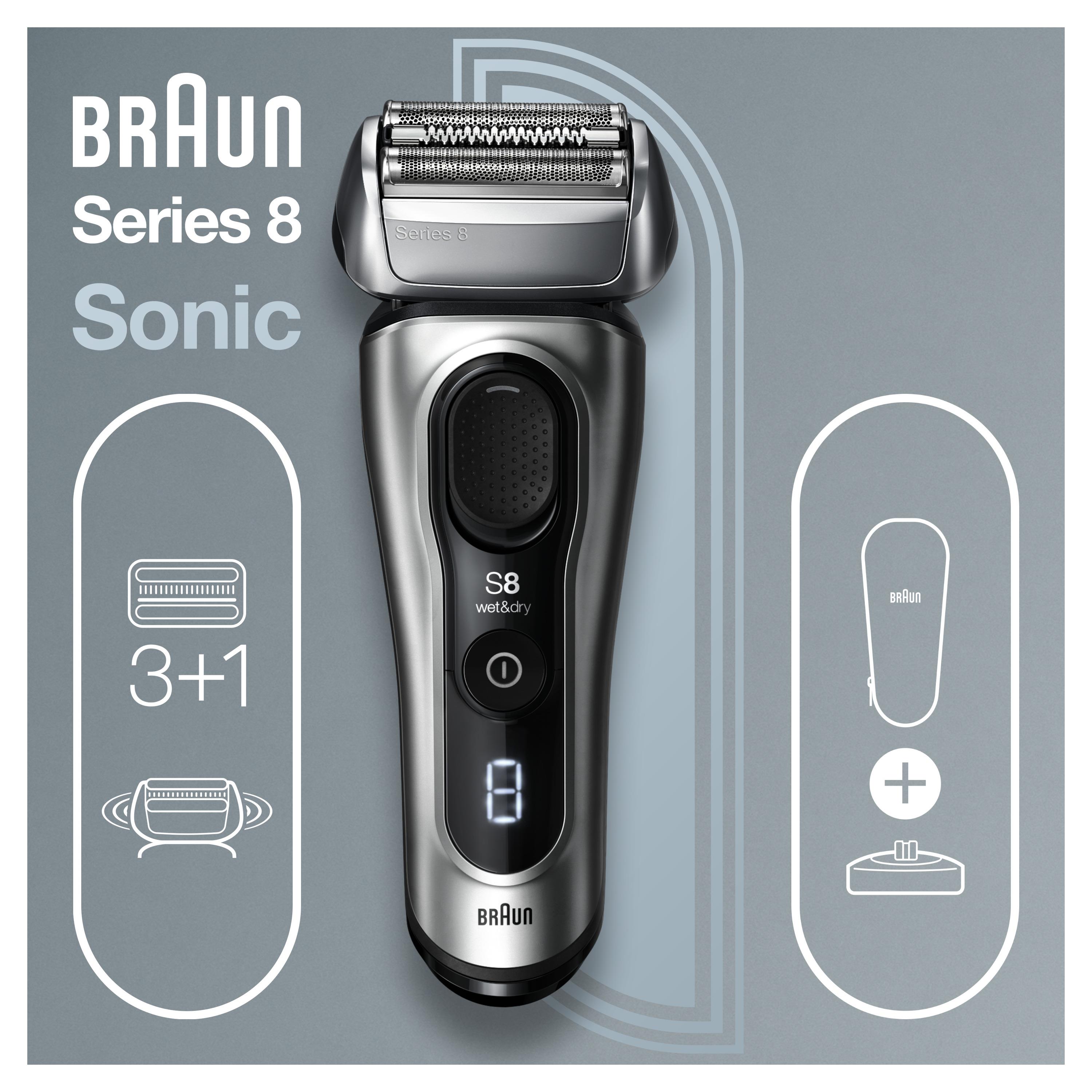 Braun Series 8 8417 Islak & Kuru Şarjlı Tıraş Makinesi + Şarj Standı + Seyahat Çantası