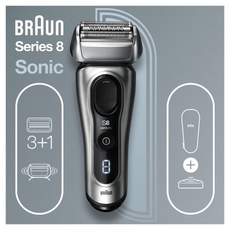 Braun Series 8 8417 Islak & Kuru Şarjlı Tıraş Makinesi + Şarj Standı + Seyahat Çantası - Thumbnail