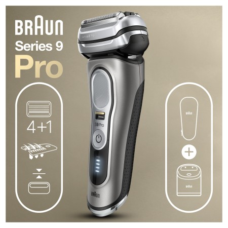Braun Series 9 Pro 9465CC Islak & Kuru Tıraş Makinesi + Clean&Charge + Deri Seyahat Kılıfı - Thumbnail