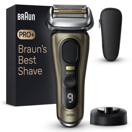 Braun Series 9 PRO+ Elektrikli Tıraş Makinesi, Şarj Standı, Islak ve Kuru, 9519s, Altın Rengi - Thumbnail