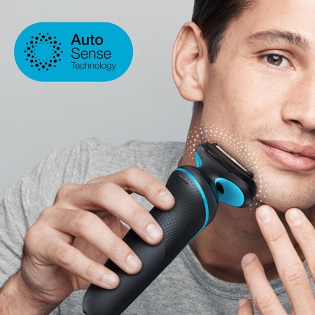 Braun Yeni Seri 5 M1000s Kablosuz Tıraş Makinesi, AutoSense, EasyClean, EasyClick, Islak & Kuru - Thumbnail