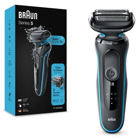 Braun Yeni Seri 5 M1000s Kablosuz Tıraş Makinesi, AutoSense, EasyClean, EasyClick, Islak & Kuru - Thumbnail