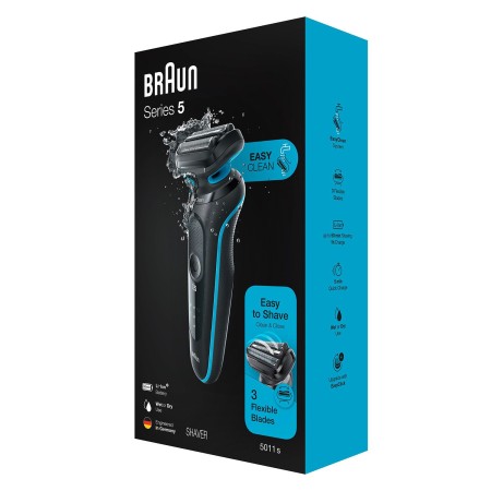 Braun Yeni Seri 5 M1000s Kablosuz Tıraş Makinesi, AutoSense, EasyClean, EasyClick, Islak & Kuru - Thumbnail