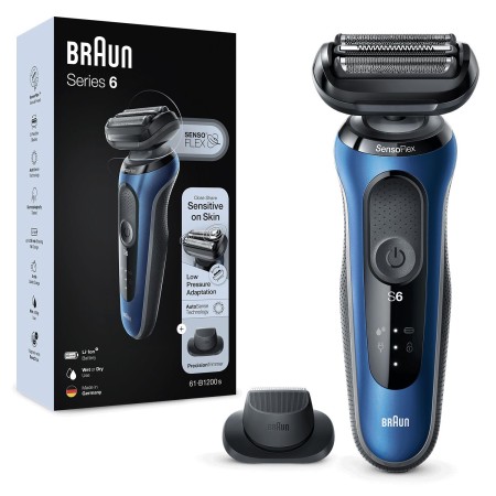 Braun Yeni Seri 6 B1200s Kablosuz Tıraş Makinesi, AutoSense, SensoFlex, EasyClick, Islak & Kuru - Thumbnail