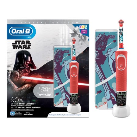 Oral-B - Oral-B D100 Vitality Star Wars Özel Seri Çocuklar İçin Şarj Edilebilir Diş Fırçası + Seyahat Kabı Hediyeli
