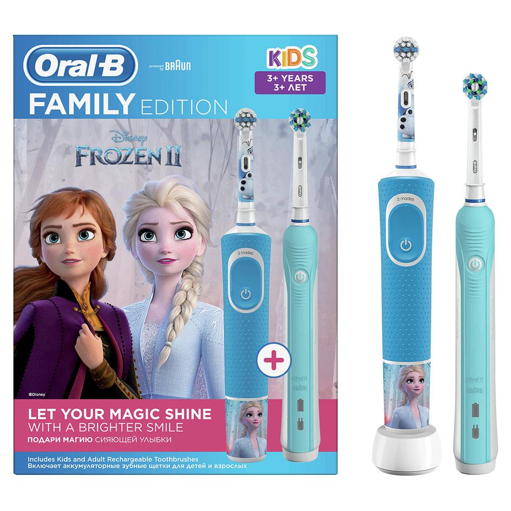 Oral-B Aile Paketi D16 Mavi + D100 Frozen Şarj Edilebilir Diş Fırçası