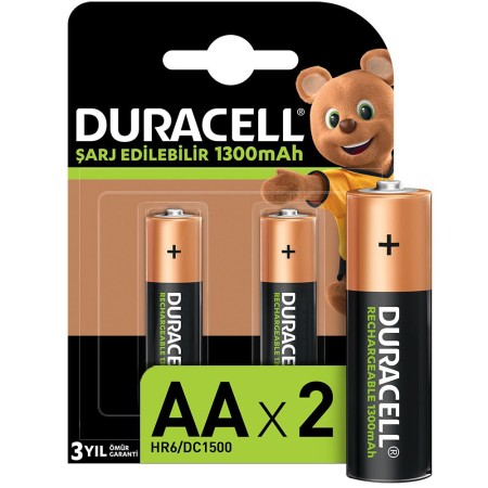 Duracell - Duracell Şarj Edilebilir AA 1300mAh Piller, 2’li paket