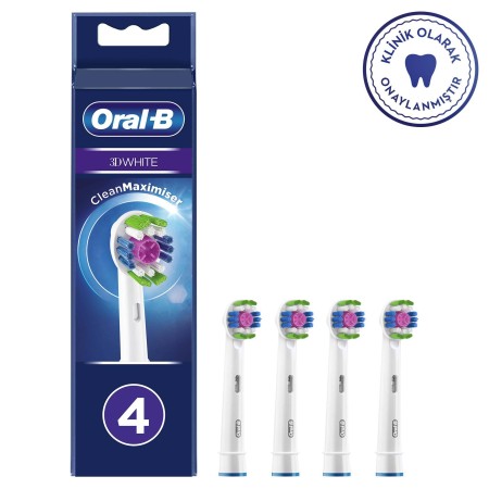 Oral-B - Oral-B 3D White 4'lü Diş Fırçası Yedek Başlığı EB18