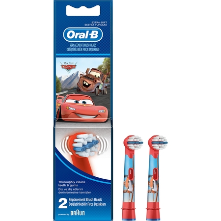 Oral-B Cars Çocuklar İçin 2'li Diş Fırçası Yedek Başlığı EB10 - Thumbnail