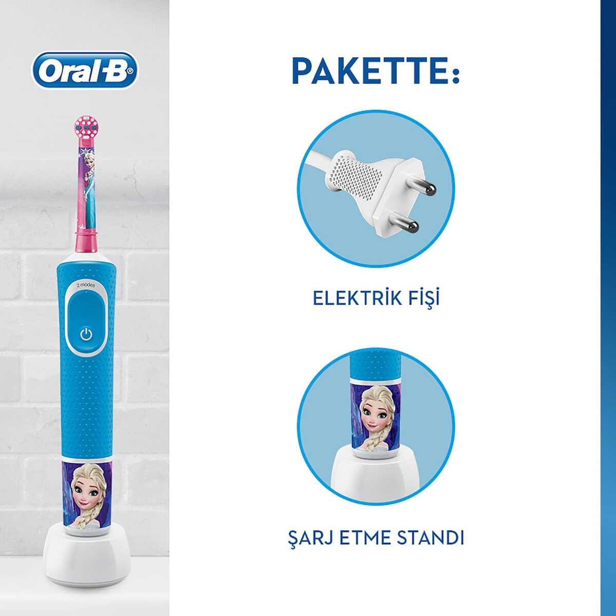 Oral-B D100 Vitality Frozen Özel Seri Çocuklar İçin Şarj Edilebilir Diş Fırçası