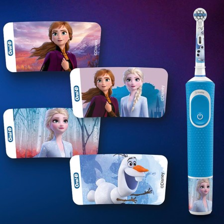 Oral-B D100 Vitality Frozen Özel Seri Çocuklar İçin Şarj Edilebilir Diş Fırçası + Seyahat Kabı - Thumbnail