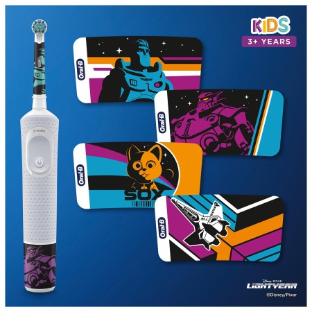 Oral-B D100 Vitality Lightyear Özel Seri Çocuklar İçin Ekstra Yumuşak Şarj Edilebilir Diş Fırçası + Seyahat Kabı  - 11