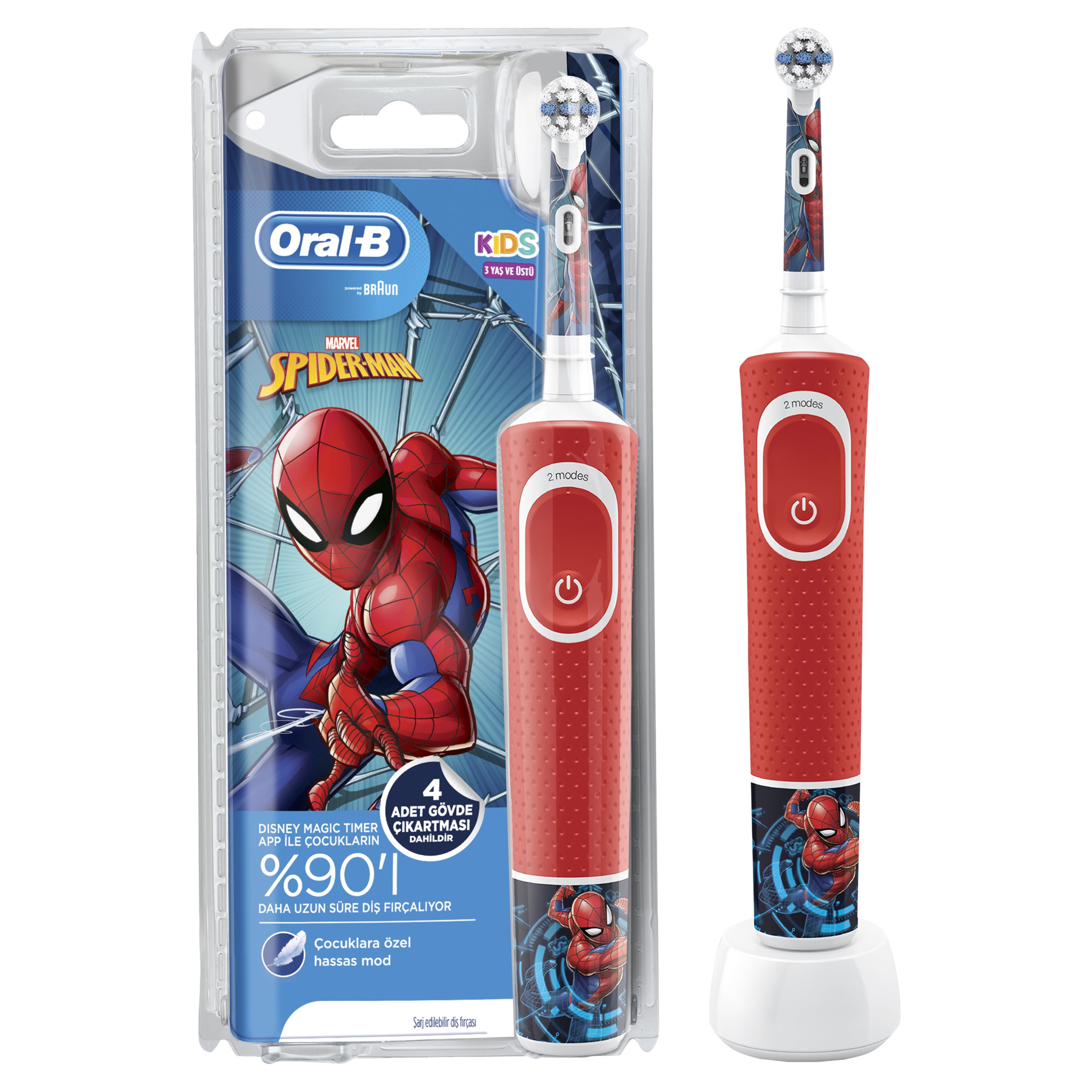 Oral-B D100 Vitality Spiderman Özel Seri Çocuklar İçin Şarj Edilebilir Diş Fırçası