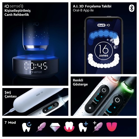 Oral-B iO 10 Şarjlı Diş Fırçası - Kozmik Siyah - Thumbnail