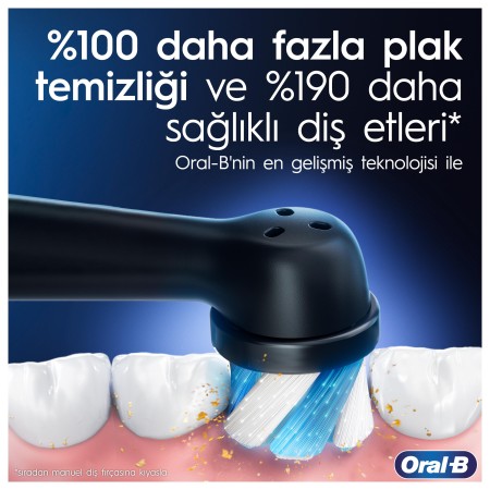 Oral-B iO 6 Smile Şarjlı Diş Fırçası - Siyah - Thumbnail