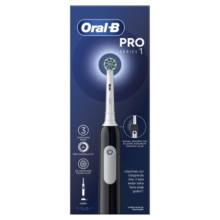 Oral-B Pro Series 1 Şarjlı Diş Fırçası - Siyah - Thumbnail