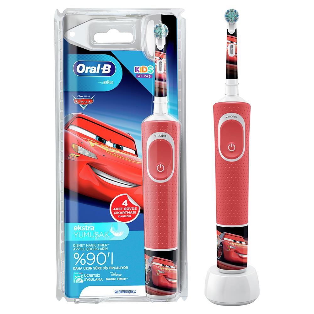 Oral-B D100 Vitality Cars Özel Seri Çocuklar İçin Şarj Edilebilir Diş Fırçası