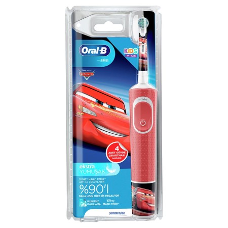Oral-B D100 Vitality Cars Özel Seri Çocuklar İçin Şarj Edilebilir Diş Fırçası - Thumbnail