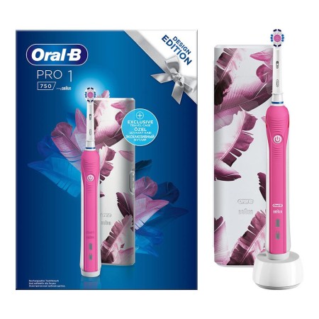 Oral-B - Oral-B Pro 750 Şarj Edilebilir Diş Fırçası Pembe + Seyahat Kabı Hediyeli